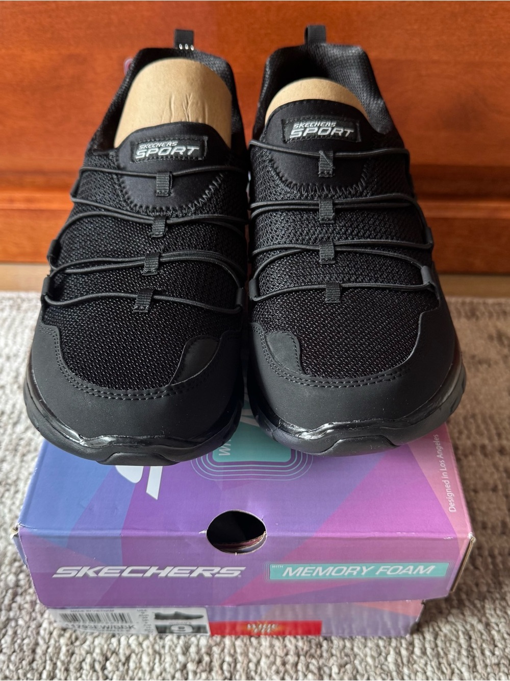Skechers Sport BBK Memory Foam Sneaker In Black